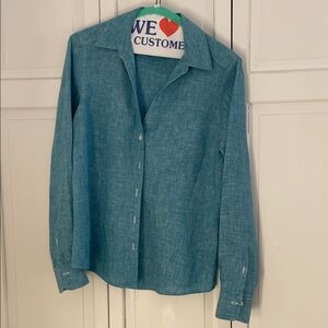Women’s Brooks Brothers Teal Casual Button Down Shirt